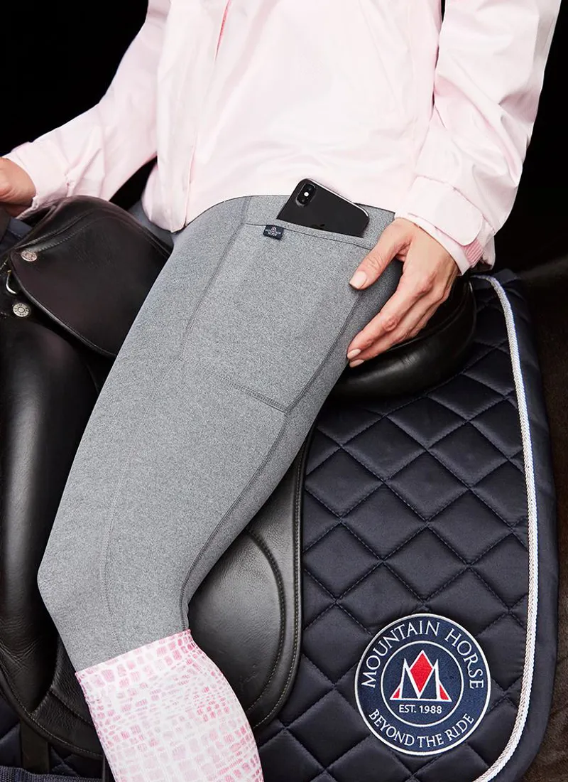 Mountain Horse Flora Tech Tights GS - Grey Melange-2